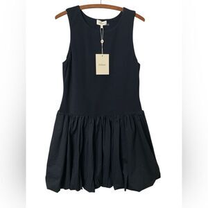 Bohme Nila New with Tags Bubble Dress Size XL Navy Quiet Maximalist Layers